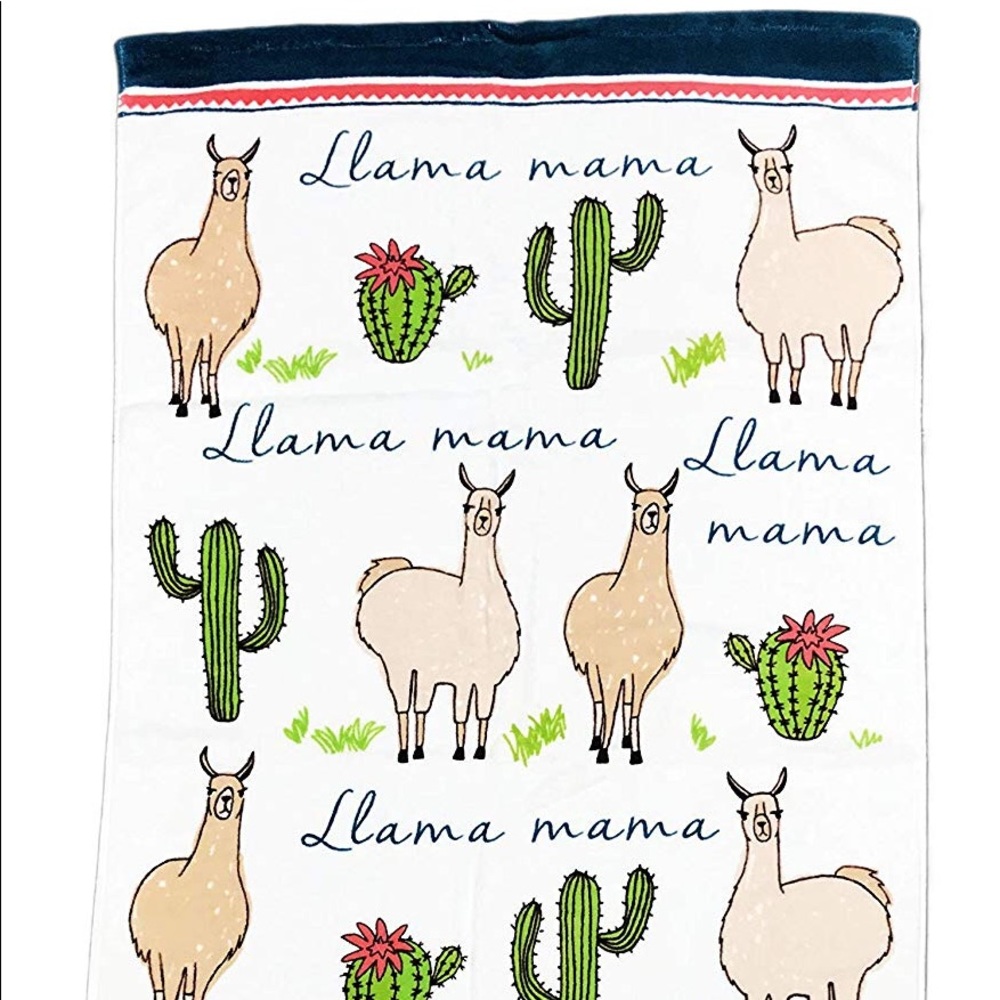 Llama 🦙 and cactus 🌵 shower towel